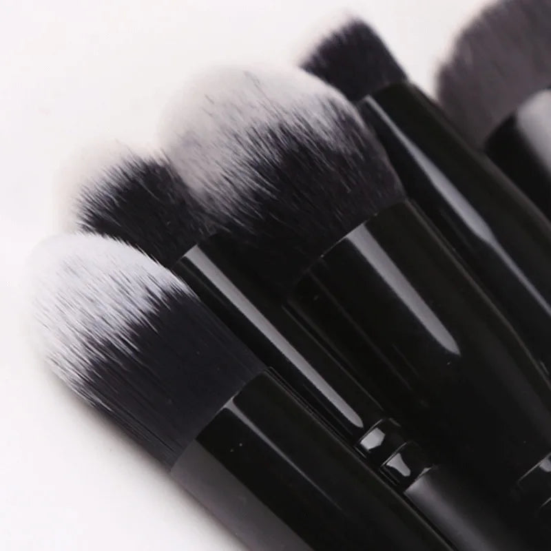 ZOREYA Professional Black Makeup Brush Set - 15 Piece Eye & Face Collection