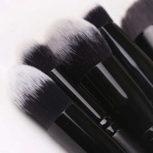 ZOREYA Professional Black Makeup Brush Set - 15 Piece Eye & Face Collection