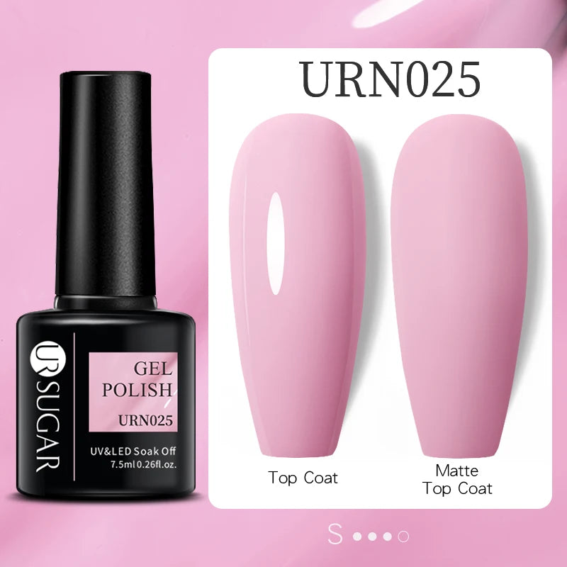 UR SUGAR Reflective Glitter Gel Polish - 7.5ml Pink Sequins Nail Art