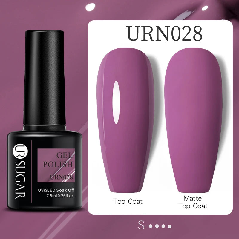 UR SUGAR Reflective Glitter Gel Polish - 7.5ml Pink Sequins Nail Art