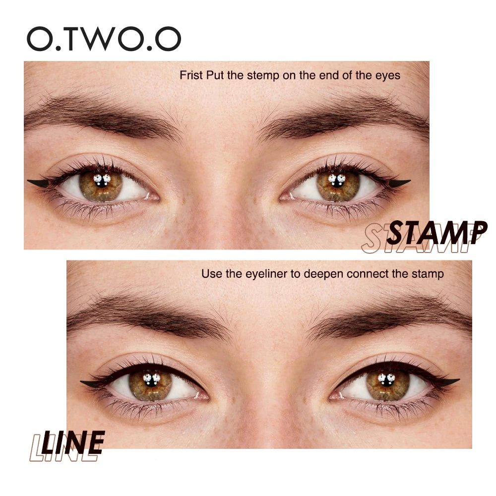 O.TWO.O Waterproof Double-Ended Eyeliner Pen with Stamp