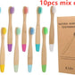 New Organic Children's Bamboo Toothbrush ten Colors Soft Fibre Bristles Biodegradable Handle