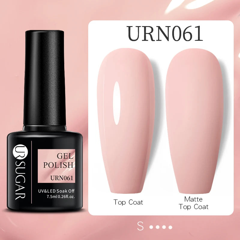 UR SUGAR Reflective Glitter Gel Polish - 7.5ml Pink Sequins Nail Art