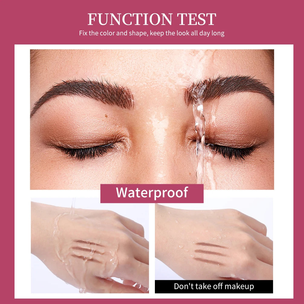 Transparent Eyebrow Wax Gel - Waterproof Long-Lasting with 3D Brush