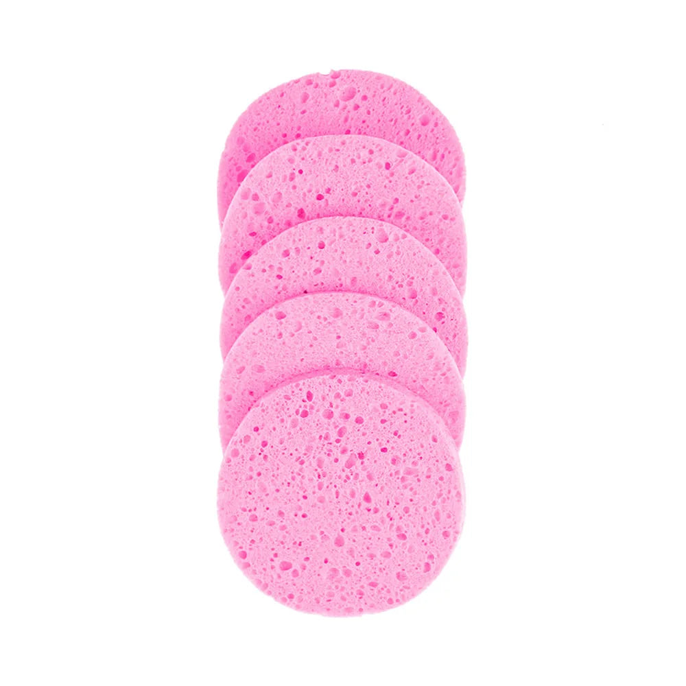 5/10pcs 6/7/8/9cm Face Round Makeup Remover Tool Natural Wood Pulp Sponge Cellulose