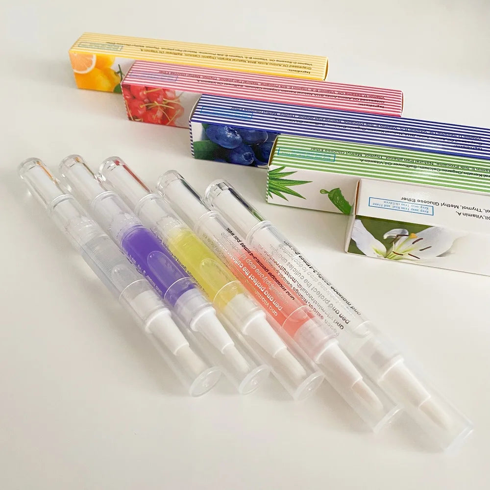 Professional Nail Nutrition Oil Pen Set - 30 Pieces with 15 Nourishing Scents