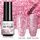 LILYCUTE 7ML Jelly Amber Gel Nail Polish Nail Art Dark Bloom Leopard