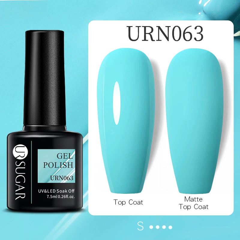 UR SUGAR Reflective Glitter Gel Polish - 7.5ml Pink Sequins Nail Art