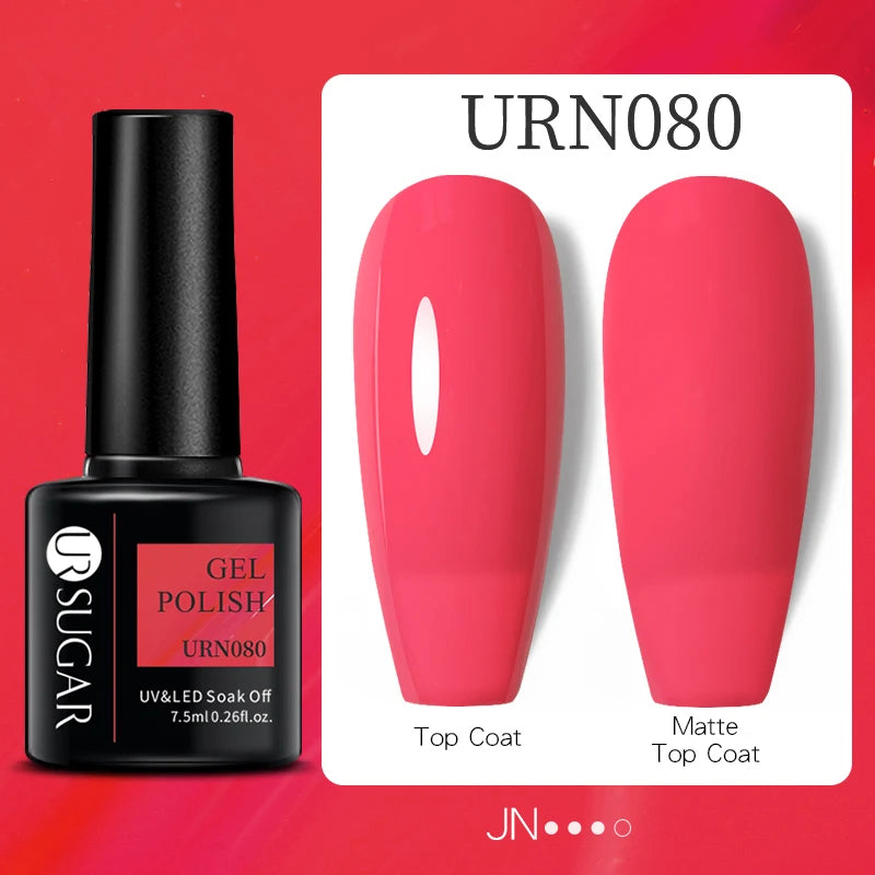 UR SUGAR Reflective Glitter Gel Polish - 7.5ml Pink Sequins Nail Art