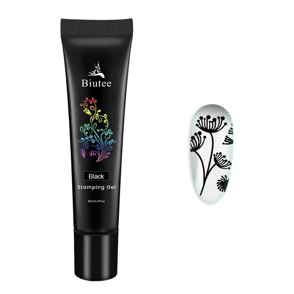 Biutee 8-Color Nail Art Stamping Gel Polish Set - Professional UV Gel