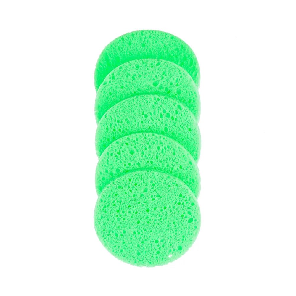 5/10pcs 6/7/8/9cm Face Round Makeup Remover Tool Natural Wood Pulp Sponge Cellulose