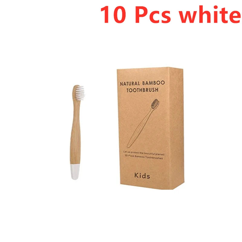 New Organic Children's Bamboo Toothbrush ten Colors Soft Fibre Bristles Biodegradable Handle