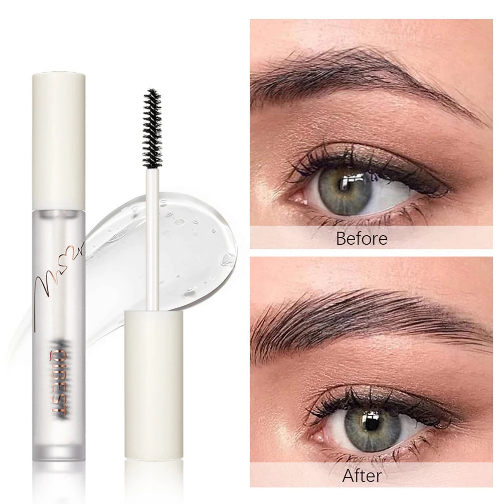 Transparent Eyebrow Wax Gel - Waterproof Long-Lasting with 3D Brush