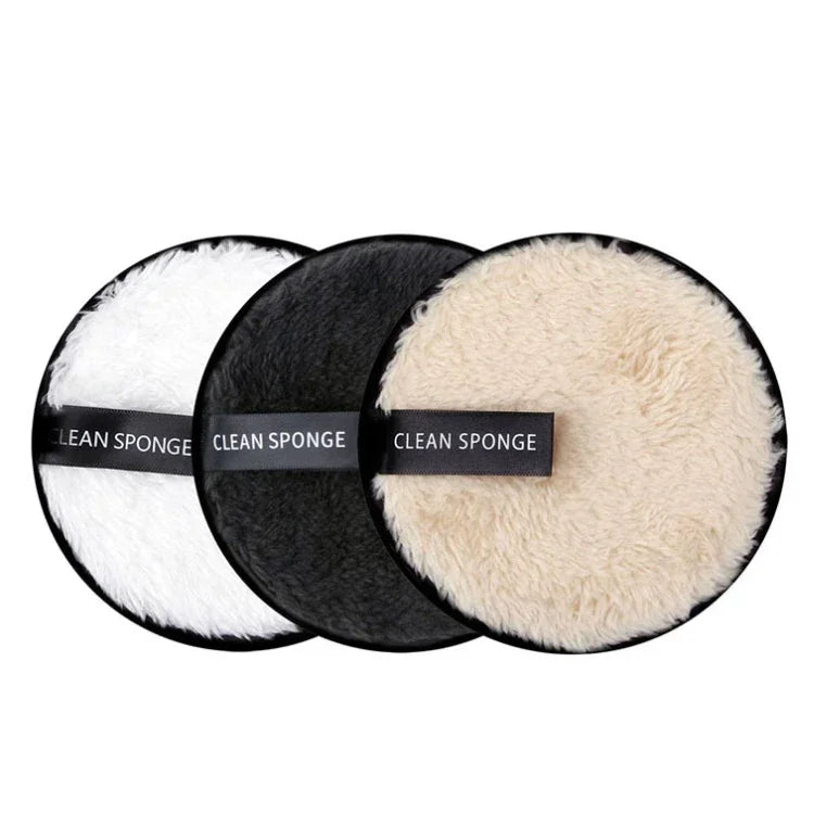 Reusable Makeup Remover Pads - Microfiber Cotton Wipes (3-Piece Set)