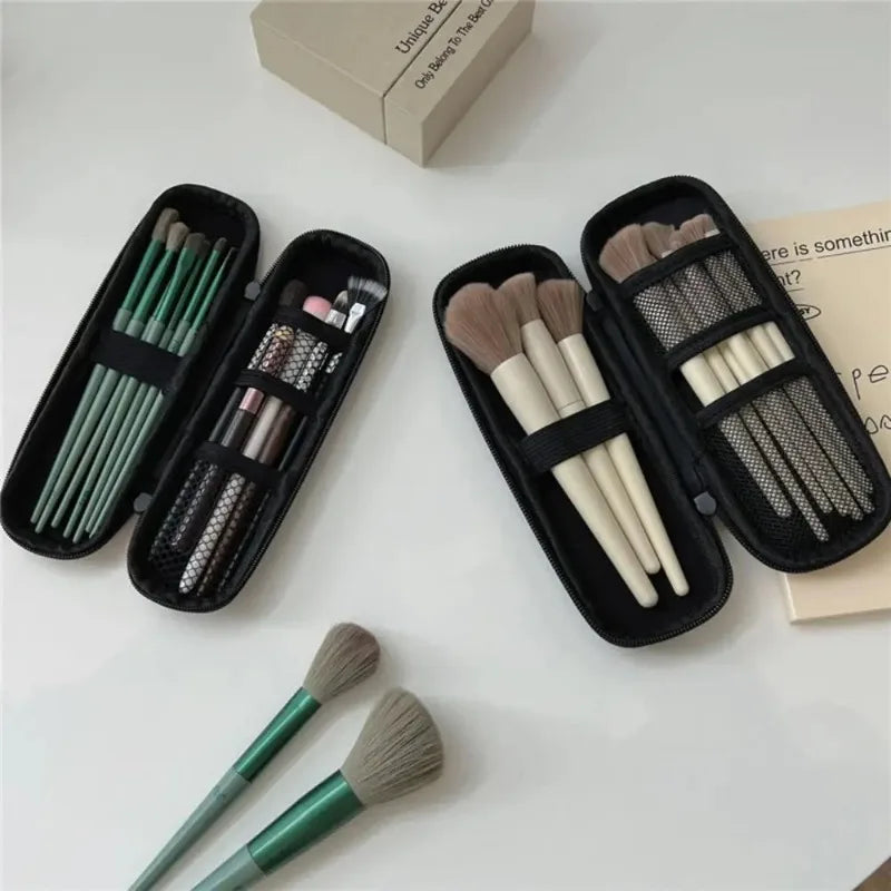 Waterproof Double Zipper Makeup Brush Case - Professional Portable Storage