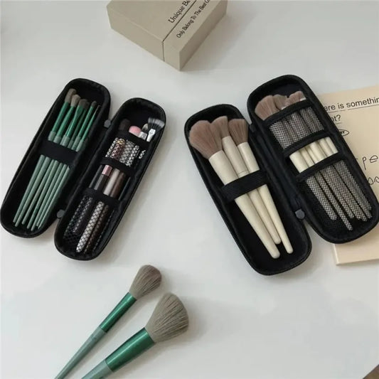 Waterproof Double Zipper Makeup Brush Case - Professional Portable Storage