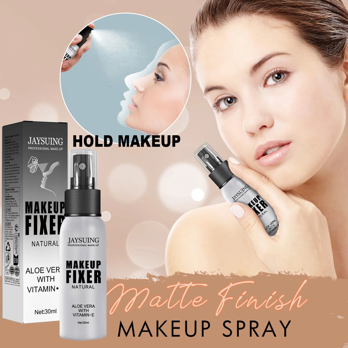 Long-Lasting Makeup Setting Spray - Oil Control & Sweatproof Formula