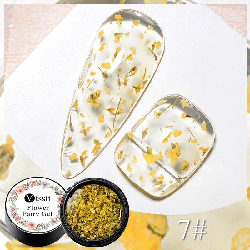 Mtssii Dried Flower Gel Nail Polish - Natural Flower Fairy Series UV/LED