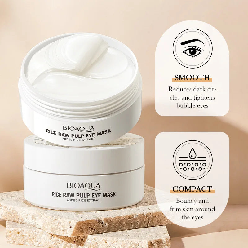BIOAQUA White Rice Collagen Eye Mask - 60 Patches for Brightening & Firming