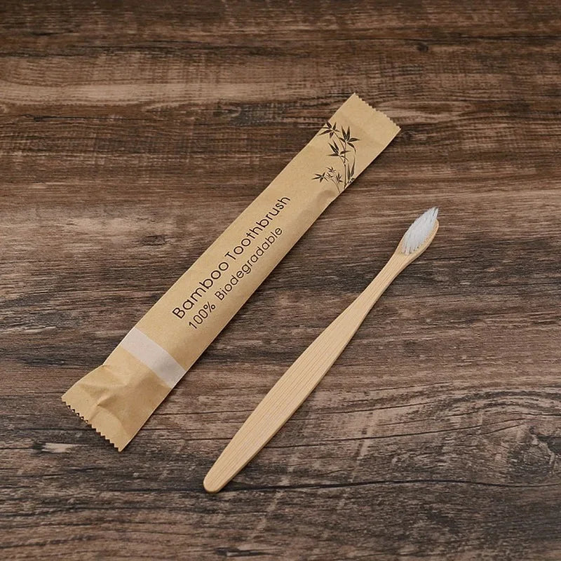 10pcs Colorful Natural Bamboo Toothbrush Soft Bristle Charcoal Teeth Whitening Bamboo Toothbrushes