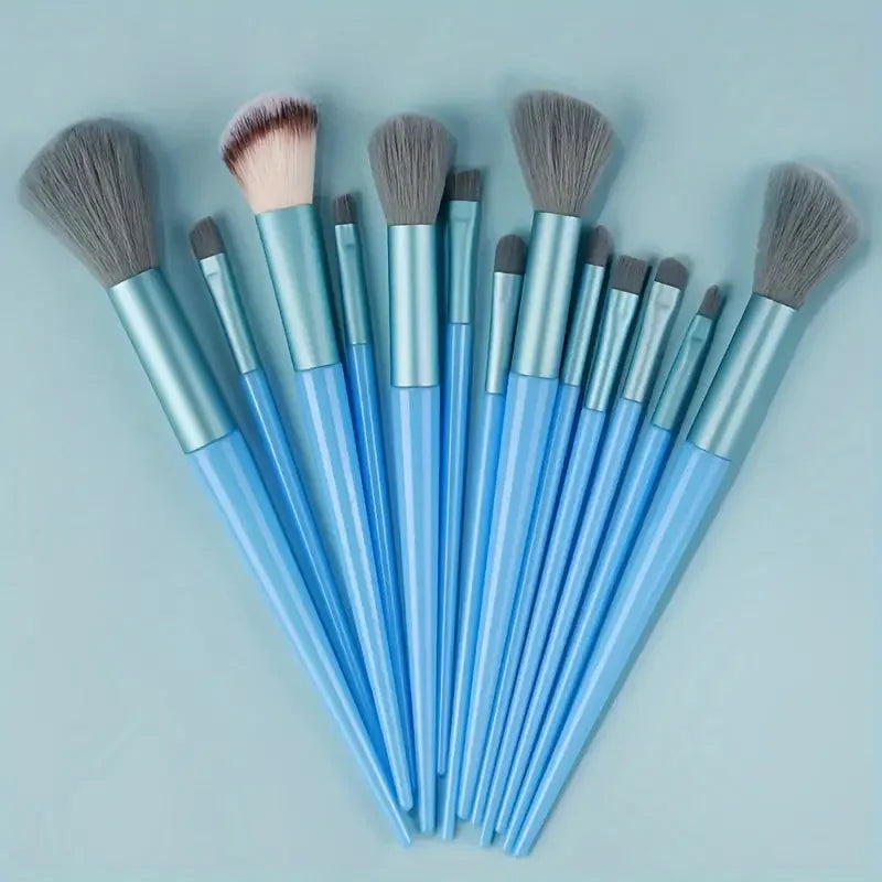 Professional 13-Piece Makeup Brush Set with Soft Synthetic Bristles