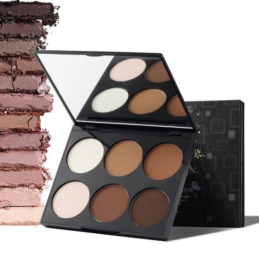 Professional 6-Color Contour & Highlight Palette