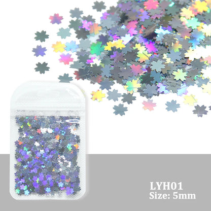 Holographic Nail Art Glitter - Laser Star & Butterfly Sequins (2g)
