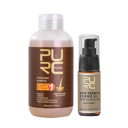 PURC Ginger Hair Growth Shampoo & Oil Set - Hair Loss Treatment & Repair