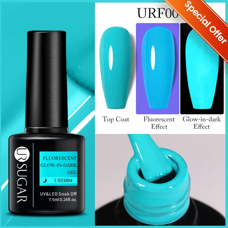 UR SUGAR Reflective Glitter Gel Polish - 7.5ml Pink Sequins Nail Art
