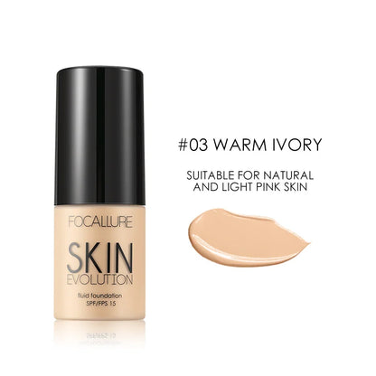 Base Face Liquid Foundation Cream - Full Coverage Oil-Control Moisturizing