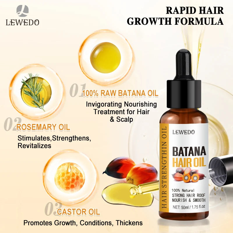 Pure Batana Oil Hair Growth Treatment - Nourishing Hair Care for Men & Women