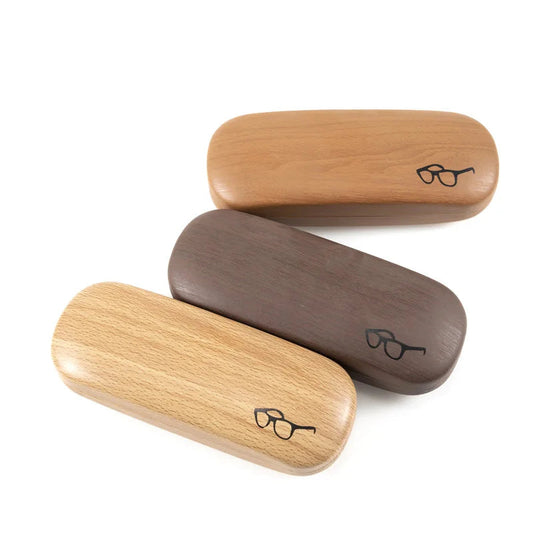 High Quality Hard Glasses Case Women Wood Grain Eyeglass Case Cover Portable
