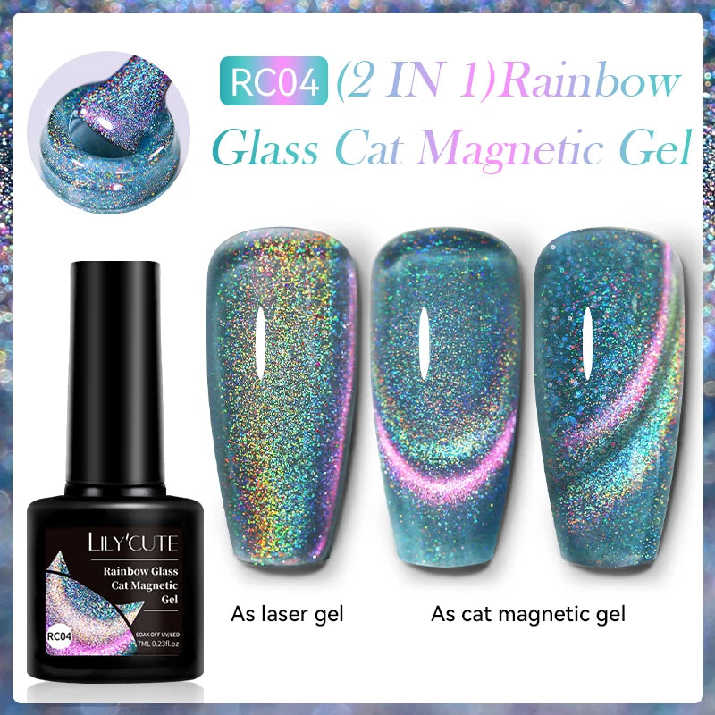 LILYCUTE 9D Cat Eye Magnetic Gel Nail Polish - 7ml