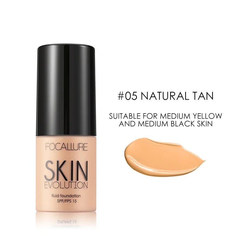 Base Face Liquid Foundation Cream - Full Coverage Oil-Control Moisturizing