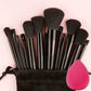 Professional 13-Piece Makeup Brush Set with Soft Synthetic Bristles