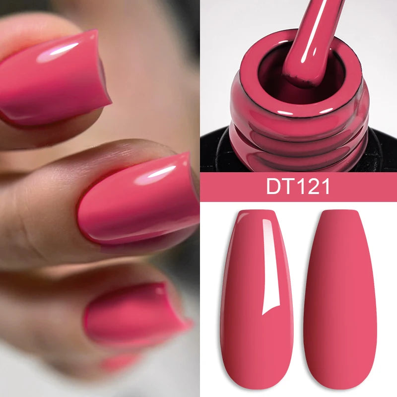 MEET ACROSS Wine Red Gel Nail Polish - 7ml Long-Lasting French Manicure