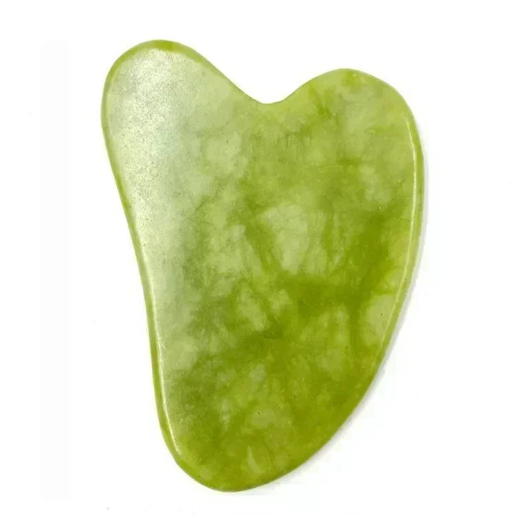 Natural Jade Roller & Gua Sha Set - Face and Body Massage Tool