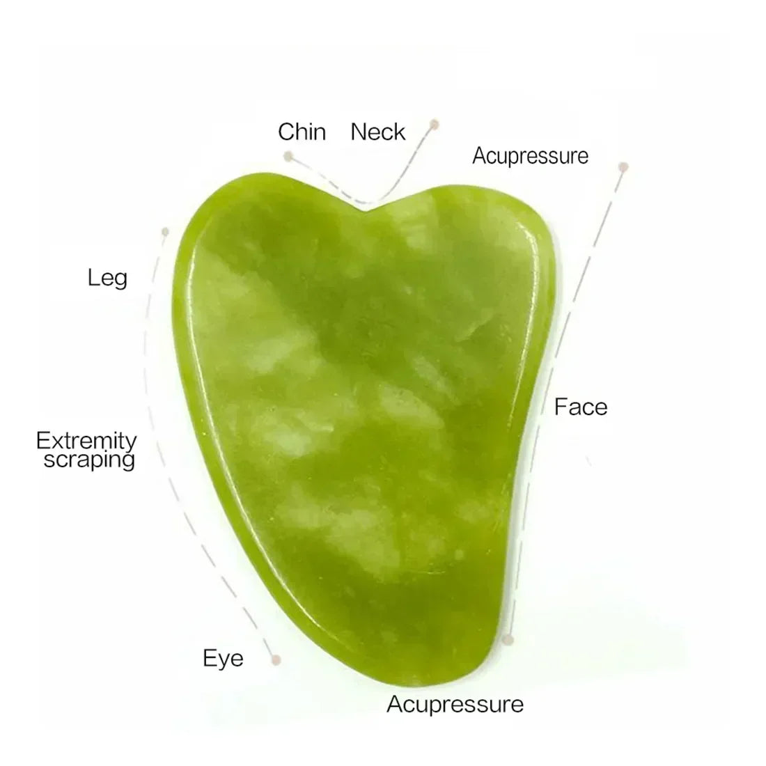 Natural Jade Roller & Gua Sha Set - Face and Body Massage Tool