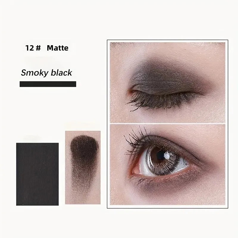 Curated Radiance Professional 12-Color Eyeshadow Palette - Natural Shimmer & Matte Nudes Collection