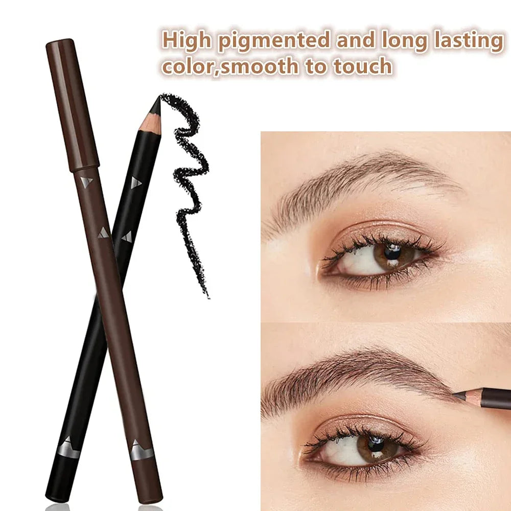 Eye Brow Pencil Set - 6/12Pcs Waterproof Professional Natural Black Brown