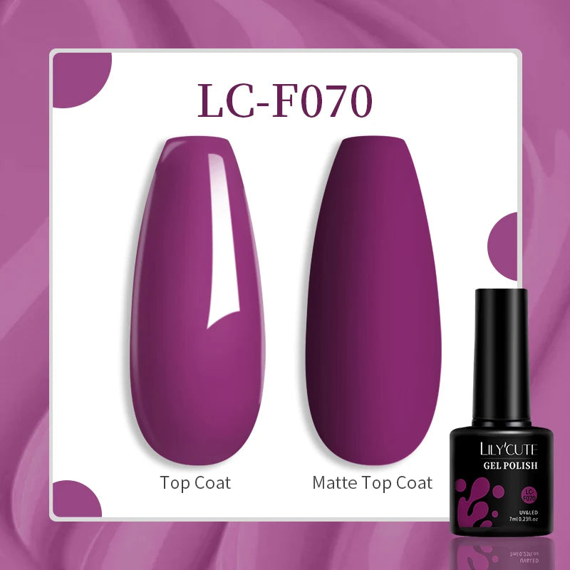 LILYCUTE 7ML Jelly Amber Gel Nail Polish Nail Art Dark Bloom Leopard