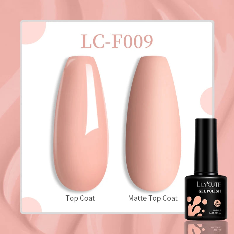 LILYCUTE 7ML Jelly Amber Gel Nail Polish Nail Art Dark Bloom Leopard