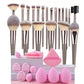 Professional Makeup Brush Set - 3-20 Pieces Premium Soft Goat Hair &