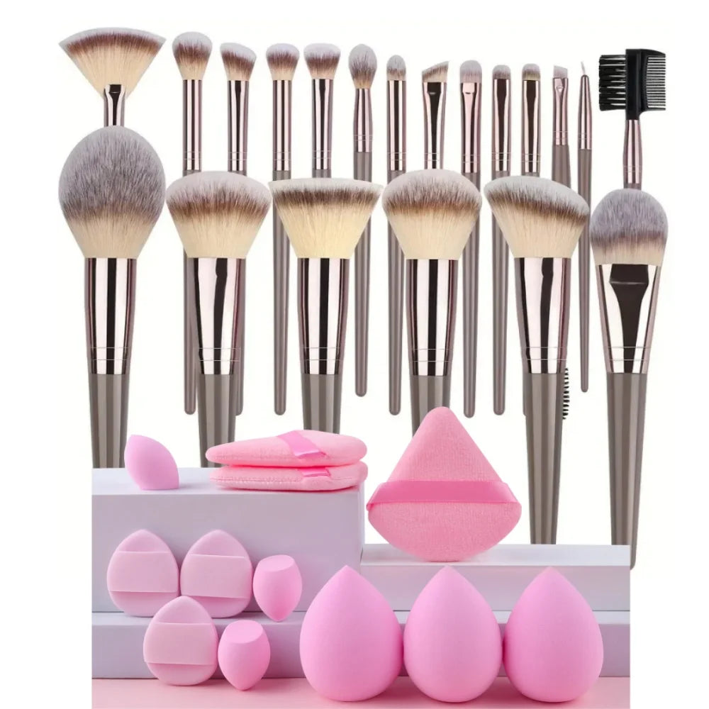 Professional Makeup Brush Set - 3-20 Pieces Premium Soft Goat Hair &
