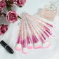 Professional Unicorn Makeup Brush Set - 10 Piece Collection