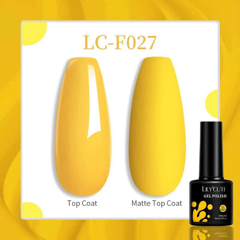 LILYCUTE 7ML Jelly Amber Gel Nail Polish Nail Art Dark Bloom Leopard