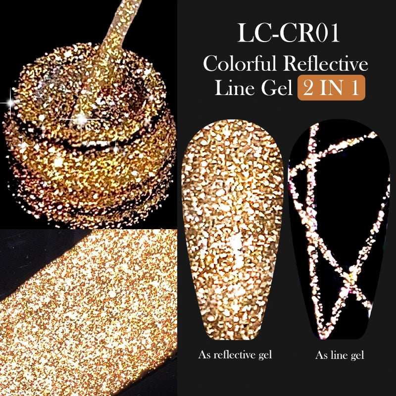 LILYCUTE Metallic Painting Liner Gel Nail Polish - 5ml
