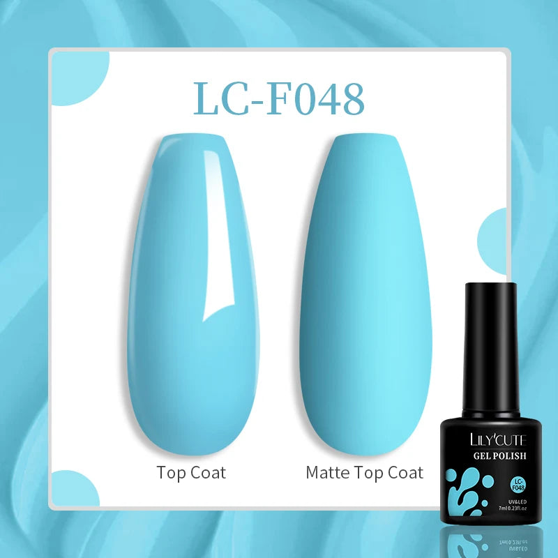 LILYCUTE 7ML Jelly Amber Gel Nail Polish Nail Art Dark Bloom Leopard