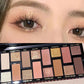 MYHO 16-Color Eyeshadow Palette - Matte & Shimmer Nude Brown Shades with Waterproof Formula