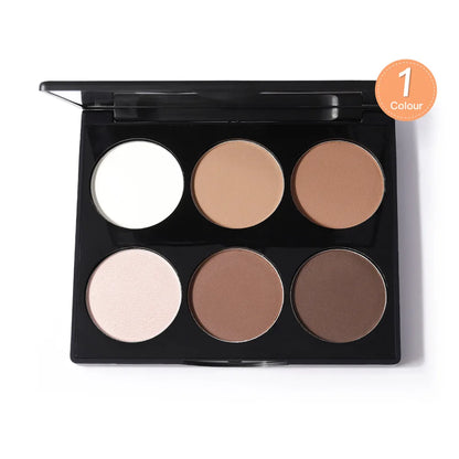 Professional 6-Color Contour & Highlight Palette